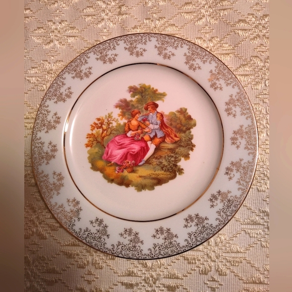 T. Limoges decorative porcelain plate - Picture 1 of 8